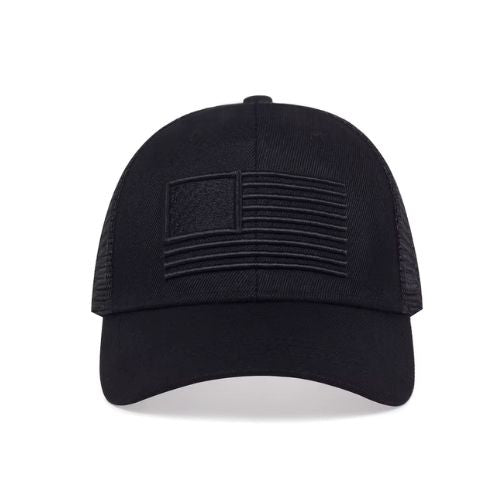 Black American Flag Trucker Hat