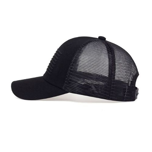 Black American Flag Trucker Hat
