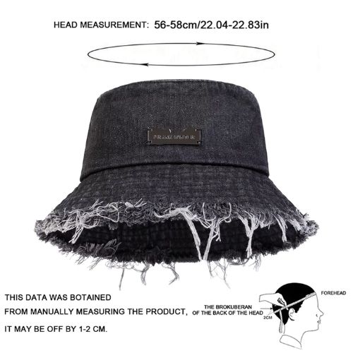 Edge Holes Denim Bucket Hat Kingdom of Hats