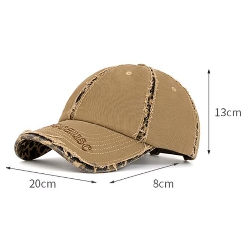 Leopard Print Khaki Baseball Cap Kingdom of Hats