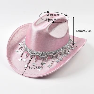 Shiny Disco Cowboy Hat for Women