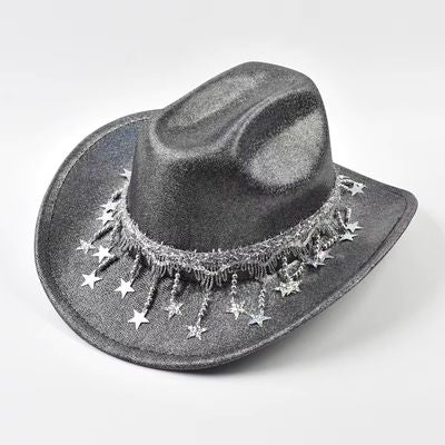 Shiny Disco Cowboy Hat for Women