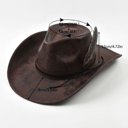 Western-Cowboyhut mit Feder Kingdom of Hats